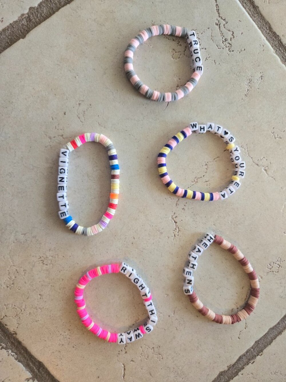 Set of 5 Twenty One Pilots Concert Bracelets - Handmade